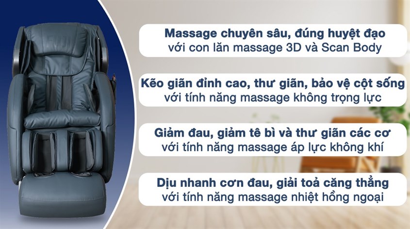 Ghế massage Fuji với nhiều mức giá khác nhau tùy vào tính năng được trang bị