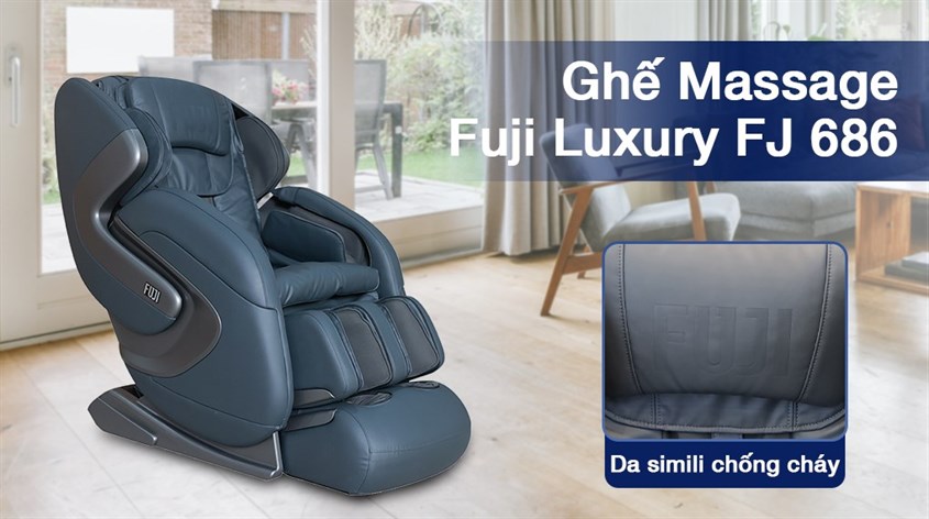 Ghế Massage Fuji Luxury FJ 686 đem lại hiệu quả trị liệu cao nhờ chế độ massage con lăn 3D