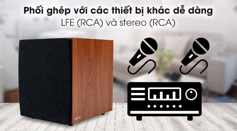 Loa siêu trầm Jamo C910SUB 200W cũng cần chú ý vị trí đặt phù hợp với độ dài của dây kết nối