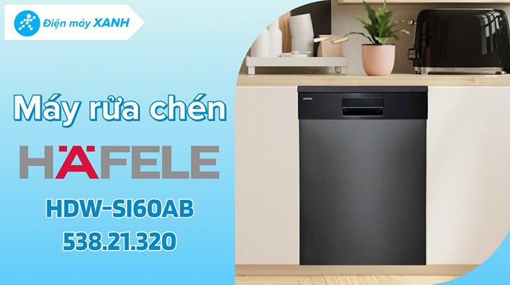 Máy rửa chén bán âm Hafele HDW-SI60AB (538.21.320) có thiết kế sang trọng, hiện đại nhưng không kém phần tinh tế