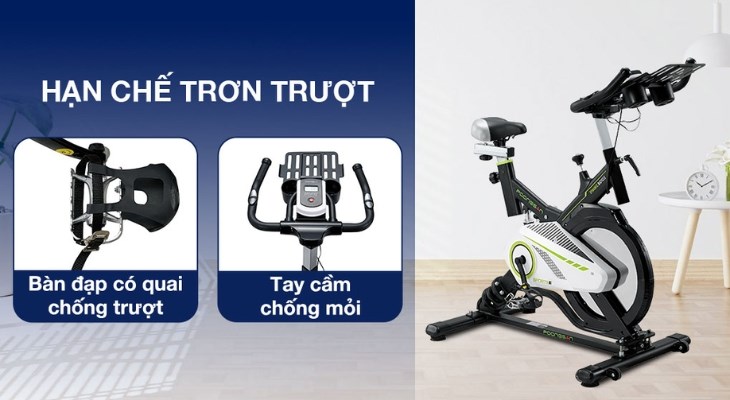 Xe đạp tập thể dục Poongsan sở hữu thiết kế thông minh giúp bảo vệ an toàn cho người dùng trong khi tập luyện