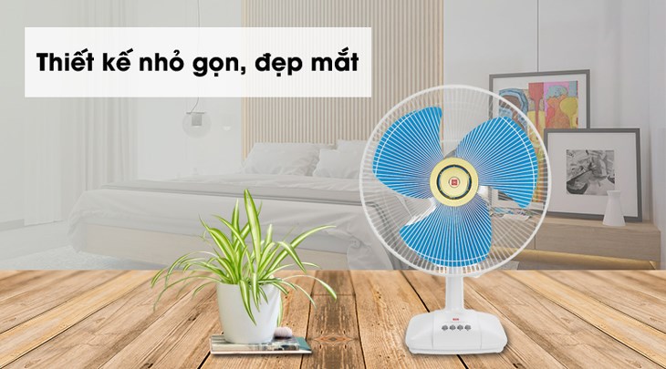 Quạt bàn KDK A40B có màu sắc tươi tắn, kích thước nhỏ gọn, thích hợp sử dụng cho phòng nhỏ, bàn làm việc hay khu vực đọc sách