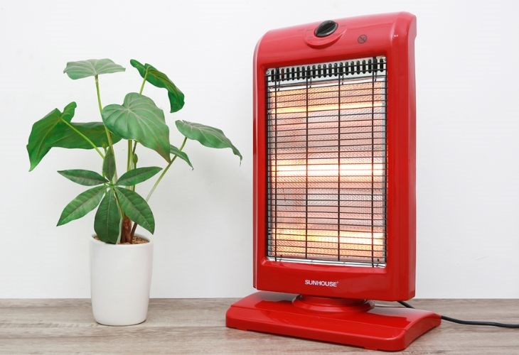 Quạt sưởi halogen Sunhouse SHD7016 với 3 mức điều chỉnh nhiệt độ được điều chỉnh bằng nút xoay linh hoạt