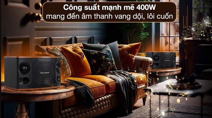 Cặp loa karaoke Boston Acoustics MD510 400W cho chất lượng âm thanh sống động, vượt trội với công cuất 400W