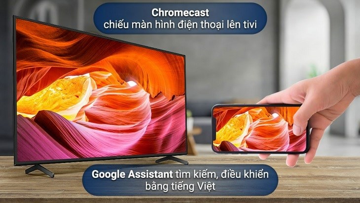 Google Tivi Sony 4K 55 inch KD-55X75K có hỗ trợ ngôn ngữ tiếng Việt