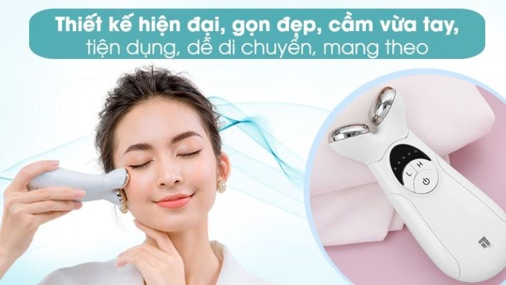 Máy massage nâng cơ và cải thiện sắc tố da Lifetrons EP-400 sở hữu thiết kế hiện đại, nhỏ gọn, dễ mang theo