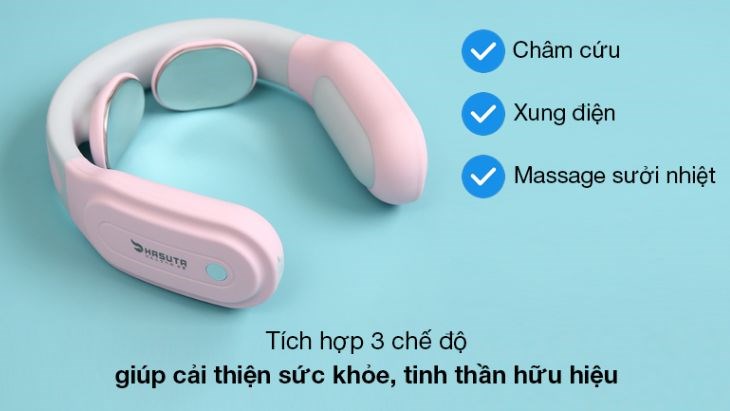 Máy massage cổ, vai, gáy HASUTA HMN-160 giúp giảm đau, căng cứng, mỏi cơ, thư giãn, tăng tuần hoàn máu.