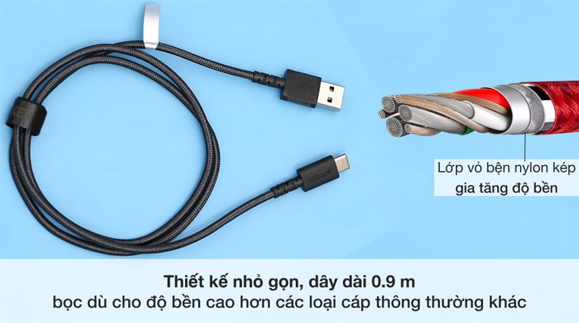 cáp sạc anker có độ bền cao