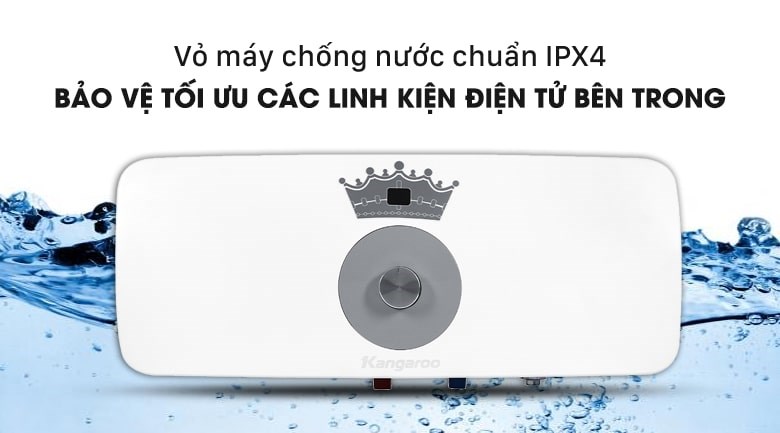 Lớp vỏ bình nước nóng Kangaroo 22L- KG 73R2 có khả năng chống nước ở tiêu chuẩn IPX4