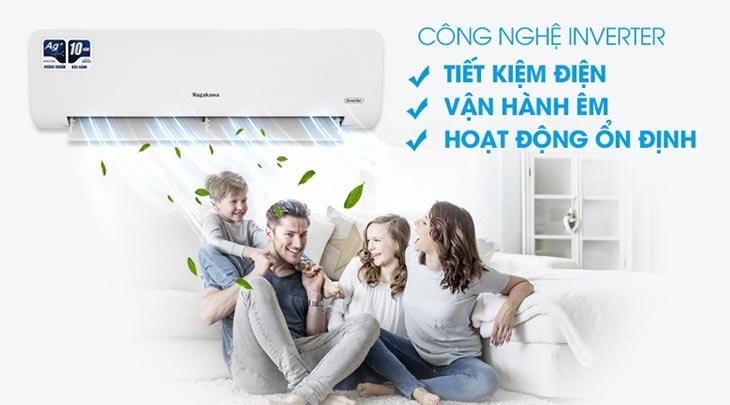 Máy lạnh Nagakawa Inverter 1 HP NIS-C09R2T28 sở hữu công nghệ tiết kiệm điện hiệu quả