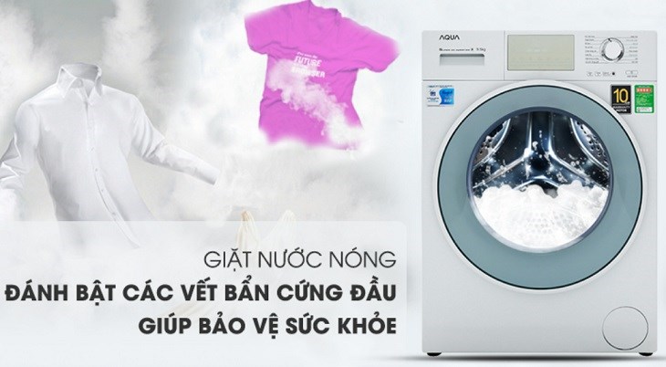 Công nghệ giặt hơi nước Vapour Care trên máy giặt Electrolux Inverter 11 kg EWF1141SESA diệt khuẩn đến 99.9% và giảm nhăn quần áo hiệu quả