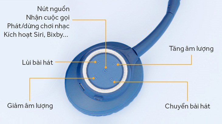 Tai nghe Bluetooth Kanen K9 được trang bị đầy đủ các nút bấm và có khả năng thực hiện lệnh thông qua Siri, Bixby 