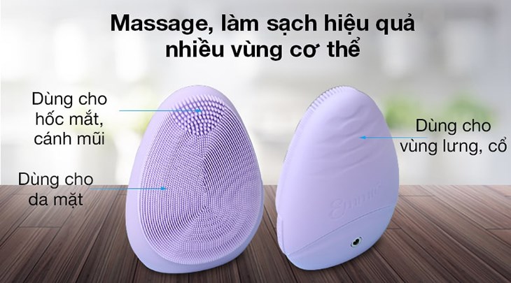 Máy rửa mặt và massage Emmié Purple Don't Lie với bảo hành chính hãng 2 năm tại các trung tâm bảo hành 