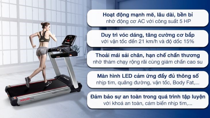 Máy Chạy Bộ Aguri AGT- 817LE giúp cải thiện sức khỏe toàn diện