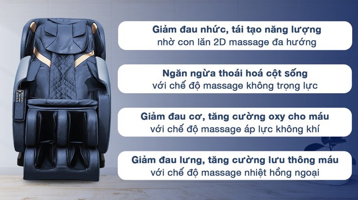 Ghế massage Daikiosan DKGM-00005 đang kinh doanh ở Điện máy XANH được bảo hành chính hãng 1 năm 