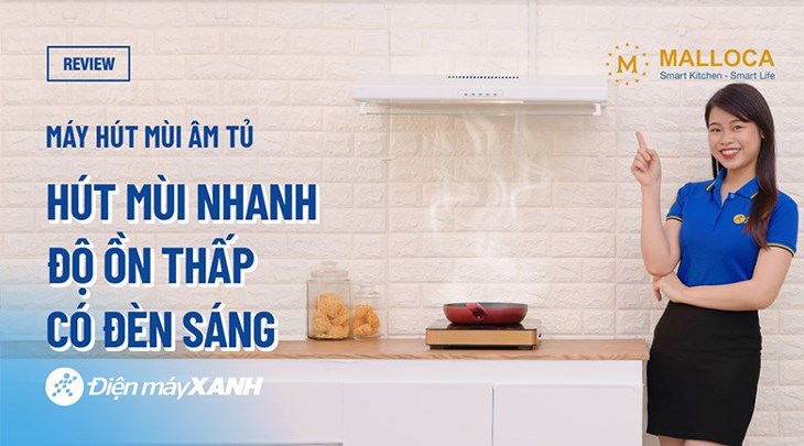 Máy hút mùi treo tường Malloca H107W không phù hợp để loại bỏ mùi hôi, khói trong môi trường chế biến nhiều