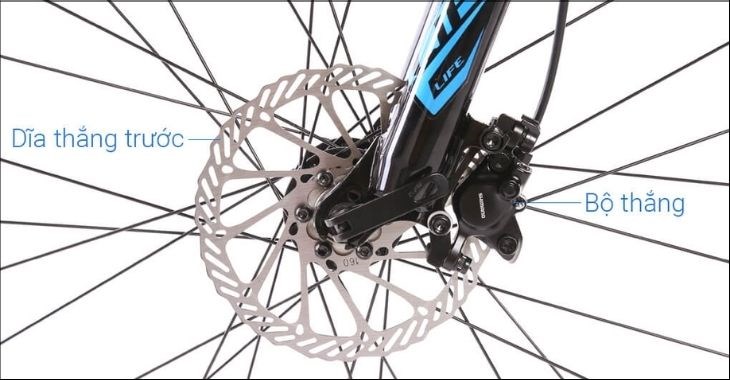 Xe đạp địa hình MTB Life VIC2 26 inch được trang bị phanh đĩa cơ V-Luxe có độ an toàn cao, kiểm soát tốc độ xe tốt