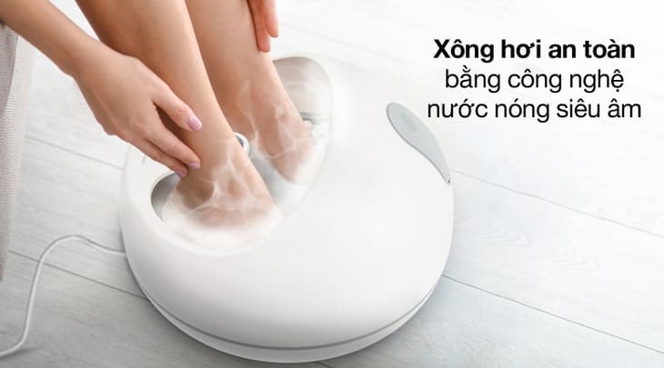 Bồn ngâm massage xông hơi chân Rio Beauty FTBH9 hoạt động với công nghệ xông hơi nước nóng siêu âm an toàn, thân thiện môi trường