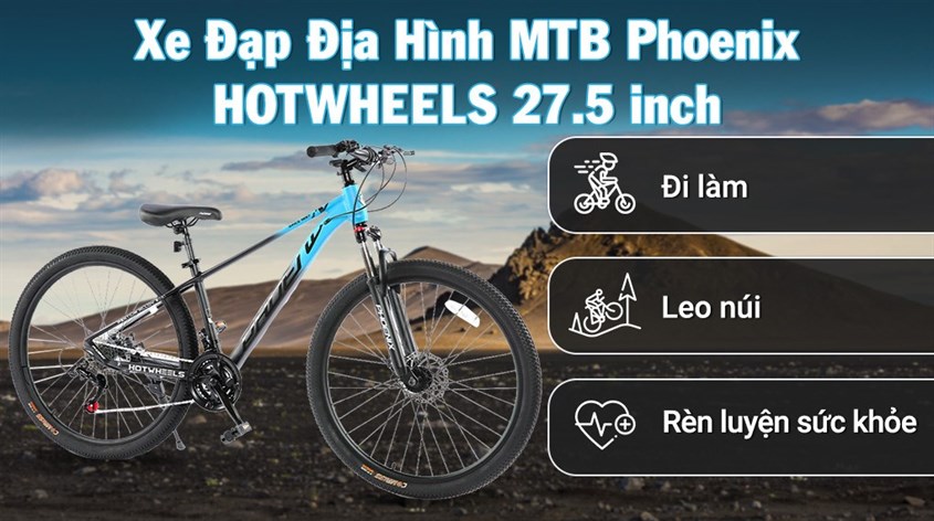 Xe Đạp Địa Hình MTB Phoenix Hotwheels 27.5 inch mới đang giảm giá 60% tại Điện máy XANH chỉ còn 3.956.000 đồng (cập nhật 07/2023)