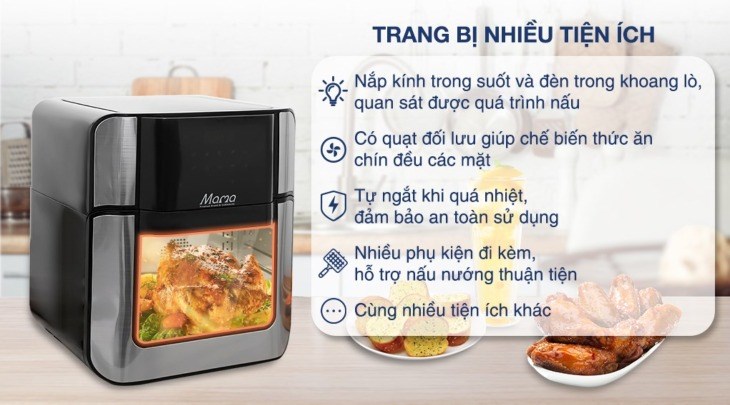 Lò chiên không dầu Sunhouse Mama SHD4088 15 lít có giá 4.990.00 VNĐ với nhiều tính năng hiện đại