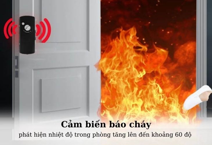 Khóa điện tử Hafele ER4400-TCR với cảm biến báo cháy giúp bảo vệ an toàn người dùng