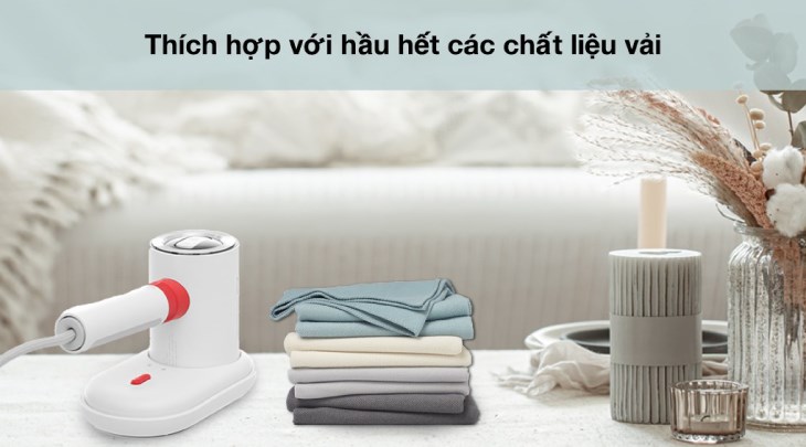 Bàn ủi hơi nước cầm tay diệt khuẩn Deerma HS218 1000W thích hợp để ủi cho hầu hết các loại vải