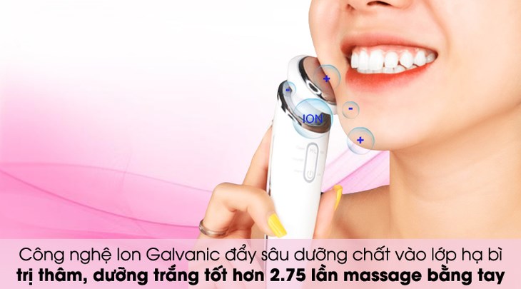 Máy massage Lifetrons EP-100 sử dụng công nghệ giúp da hấp thụ tinh chất nhanh hơn