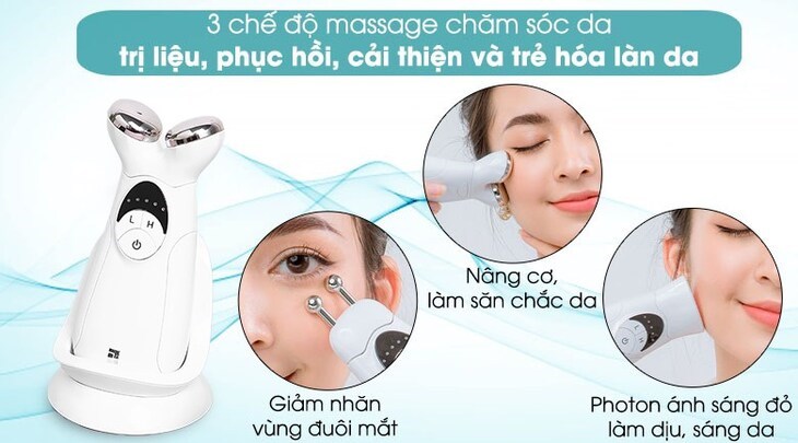 Lifetrons EP-400 tích hợp việc massage mặt cùng với các chức năng khác giúp tăng hiệu quả dưỡng da