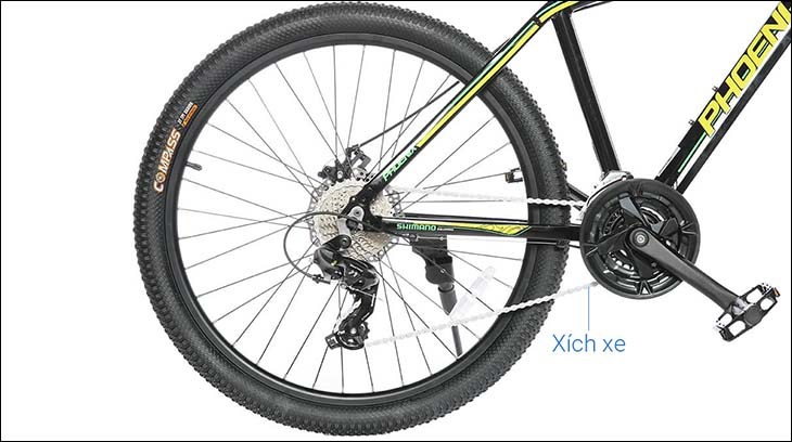 Xe Đạp Địa Hình MTB Phoenix T-Cross 26 inch được trang bị hệ thống truyền động Shimano có khả năng sang số mượt mà