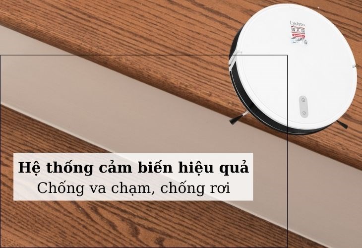 Robot hút bụi lau nhà Lydsto G2 có hệ thống cảm biến thông minh giúp tránh va chạm và tránh rơi