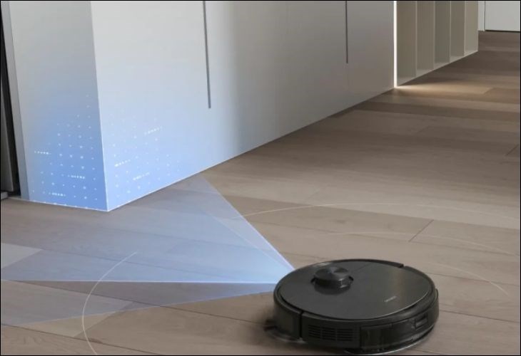 Nhờ cảm biến tường giúp robot hút bụi lau nhà Ecovacs Deebot T9 AIVI chống va chạm vào các vật dụng cố định