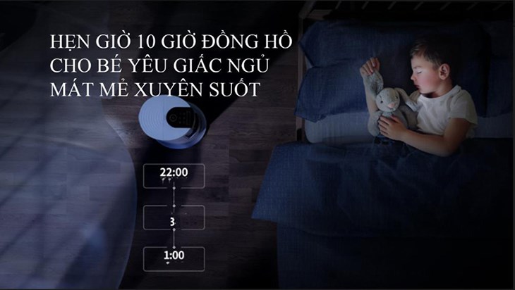 Chức năng hẹn giờ ở quạt điều hòa giúp người dùng ngon giấc