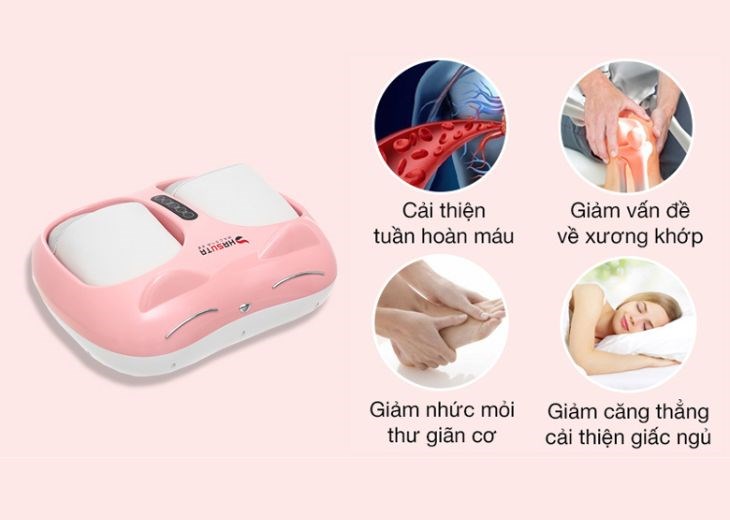 Máy massage chân HASUTA HMF-250 Hồng có công suất 48W