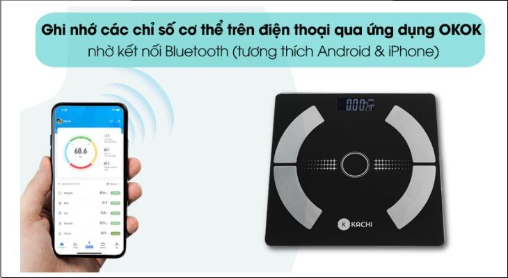 Cân sức khoẻ Kachi MK-223 giúp kiểm soát cân nặng tốt hơn