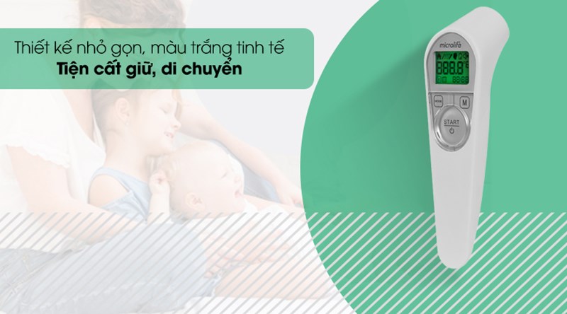 Nhiệt kế điện tử hồng ngoại Microlife NC200 cho ra kết quả nhanh, độ chính xác cao