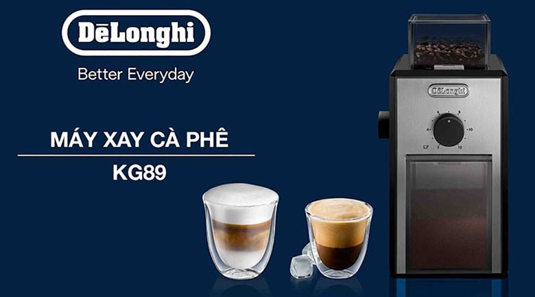 Máy xay cà phê Delonghi KG89 đang có mức giá 2.212.000 đồng tại Điện máy XANH (Mức giá được cập nhật vào tháng 12/2022 và có thể thay đổi vào thời điểm khác)