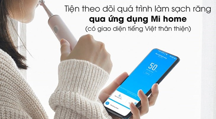 Bạn dễ dàng theo dõi thói quen chăm sóc răng miệng thông qua ứng dụng trên điện thoại