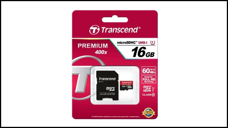 Mẫu sản phẩm thẻ nhớ Transcend