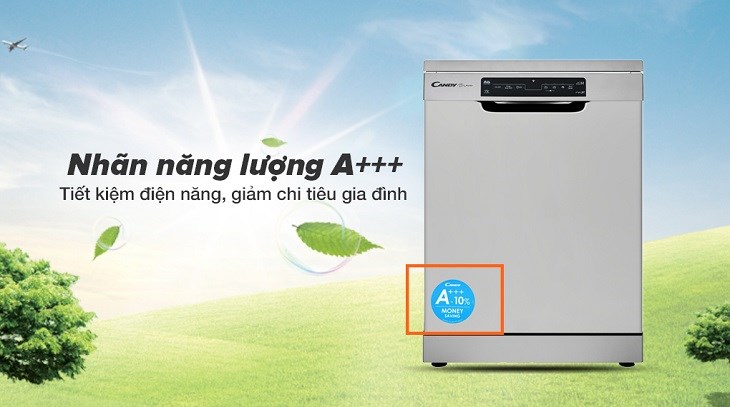 Máy rửa chén độc lập Candy CDPN 4D620PX/E đạt chuẩn nhân năng lượng A+++