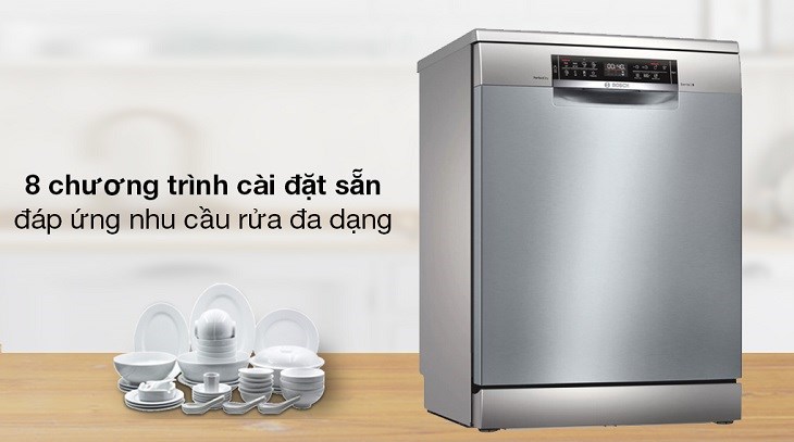 Máy rửa chén độc lập Bosch SMS6ZCI49E sở hữu 8 chương trình cài đặt sẵn