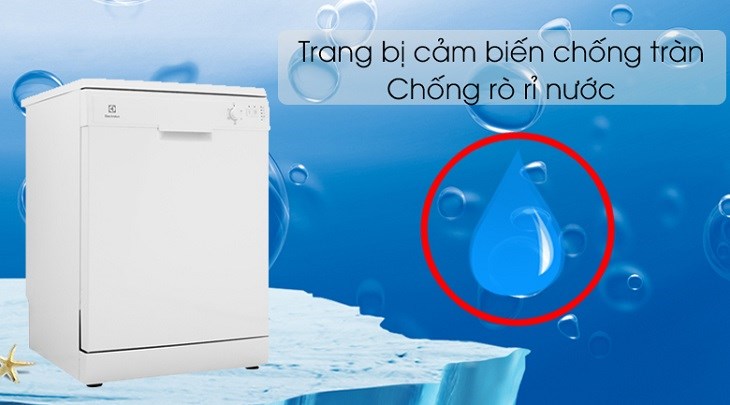 Máy rửa chén độc lập Electrolux ESF5206LOW trang bị cảm biến chống tràn, rò rỉ nước