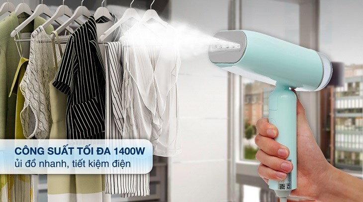 Bàn ủi hơi nước cầm tay AVA HJ-3016 1400W có công suất ủi 1200 - 1400, giúp ủi quần áo nhanh chóng, tiết kiệm điện