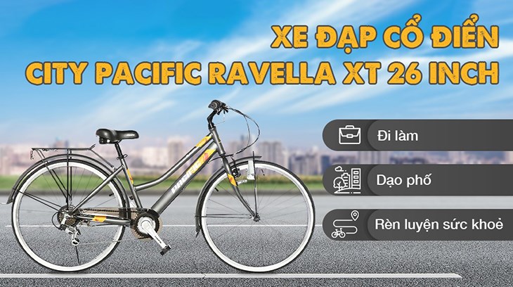 Xe đạp đường phố City Pacific Ravella XT 26 inch đang được bán với mức giá 4.3 triệu đồng (cập nhật tháng 3/2023)