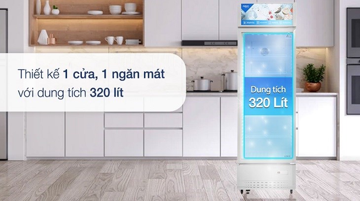 Tủ mát Aqua 320 lít AQS-AF440S thiết kế 1 cửa với 1 ngăn mát