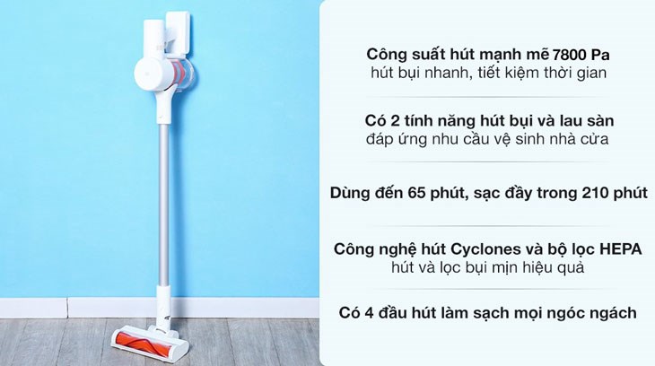 Máy hút bụi không dây Xiaomi Vacuum Cleaner G10 được bán với giá 7.990.000 đồng (cập nhật ngày 06/03/2023, có thể thay đổi theo thời gian)