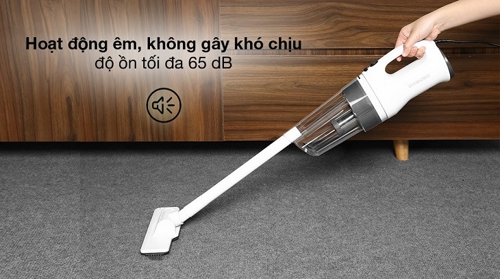 Máy hút bụi cầm tay Shimono SVC1015 hoạt động êm ái với độ ồn chỉ 65dB