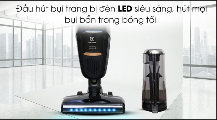 Máy hút bụi không dây Electrolux PF91-5BTF được trang bị đèn LED siêu sáng tiện lợi