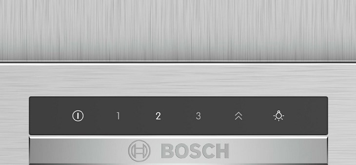 Máy hút mùi áp tường Bosch DWB77IM50 sở hữu bảng điều khiển cảm ứng tiện lợi