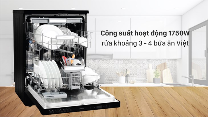 Máy rửa chén độc lập Hafele HDW-F60F (533.23.310) lắp đặt linh hoạt với thiết kế tủ độc lập.