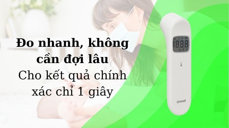 Nhiệt kế điện tử Yuwell cho kết quả chỉ sau 1 giây